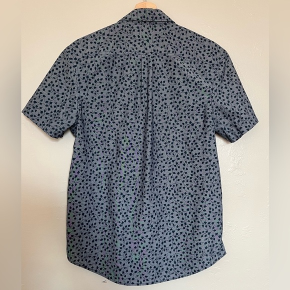 Original Penguin Heritage Slim Fit Button Up Leaf Patterned Top - Picture 9 of 10